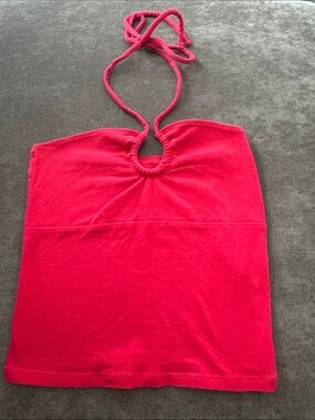 Hollister red Halter Crop Top